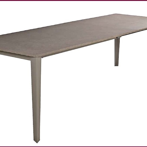 Portofino tavolo allungabile 140/190 cm. vetro extra chiaro bianco ... Tavolo in vetro temperato bianco
