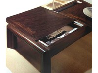 Tavolino basso da salotto in legno con portariviste sconto 45%