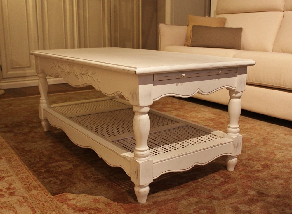 Tavolino da salotto stile provenzale, 2 tiretti laterali al 30 ... Tavolo e credenza in stile salone