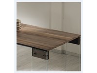 Tavolo allungabile con gambe vetro