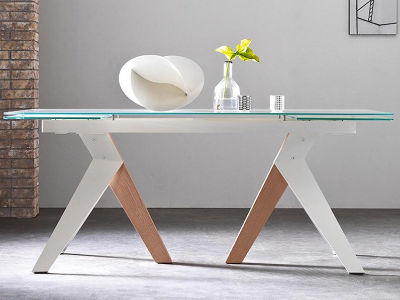 Tavolo Allungabile Kiev Vetro Arredo3 A Prezzo Ribassato