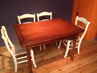 Tavolo parlani in legno massello noce allungabile