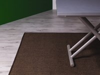 Tavolo Altacom modello Universe. Tavolino trasformabile in tavolo da pranzo, con piano malta pietra spatolata antracite e base verniciato grisou’.