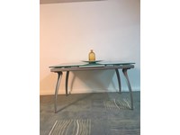 Tavolo Bonaldo Modello Oscar 132 Ripiano Vetro Sabbiato Rettangolare Allungabile Scontato -74%
