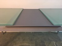 Tavolo Vetro Bonaldo modello Sirio Allungabile con ripiano in Cristallo
