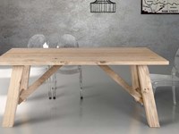 TAVOLO COMPLETAMENTE IN LEGNO MASSELLO FISSO