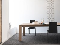 Tavolo Connubia modello Sigma Wood CB/4069-LL 140. Tavolo allungabile completamente in legno rovere.