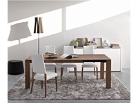 Tavolo Connubia modello Sigma Wood CB/4069-LL 140. Tavolo allungabile completamente in legno rovere.