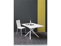 Tavolo Connubia modello Twister CB/4782-RC 160. Tavolo in legno ed in metallo disponibile in varie finiture.
