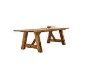 Tavolo rettangolare in legno massello di rovere 200 cm