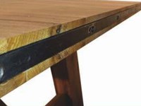 Tavolo rettangolare in legno massello di rovere 200 cm