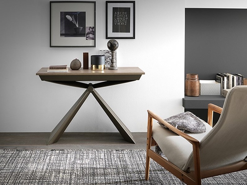 Tavolo Consolle Allungabile Multiuso Con Cassetto Bianco | Italy