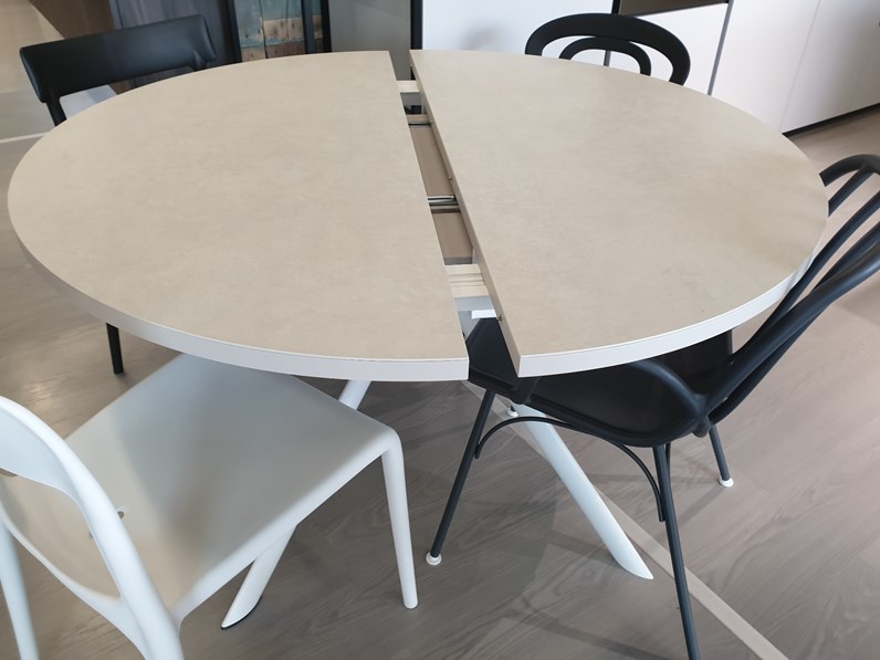 Giove Tavolo Rotondo Allungabile Connubia Calligaris In Metallo