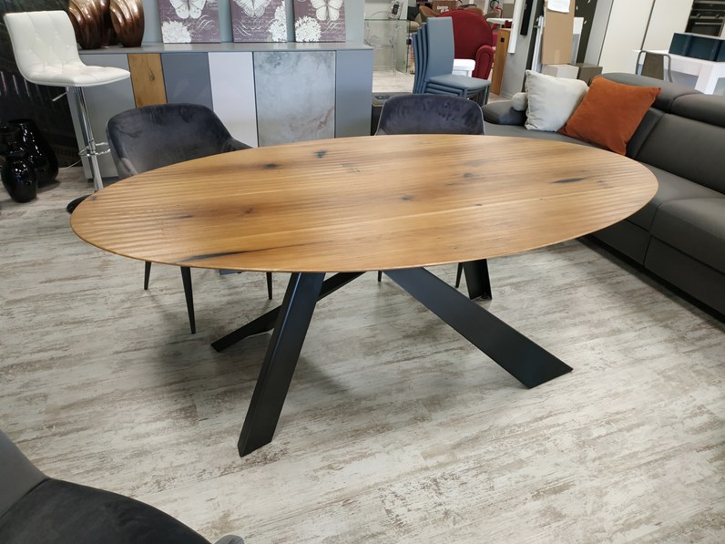 Tavolo In Legno Ovale Tavolo Ovale 200x110 Legno Massello Creazioni Artistiche Fiorentine In Offerta Outlet