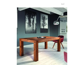 Tavolo in legno rettangolare Clamp Domus arte in offerta outlet