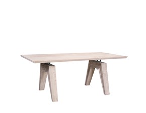 Tavolo in legno rettangolare Tavolo design moderno in legno massello light in offerta  Nuovi mondi cucine a prezzo ribassato