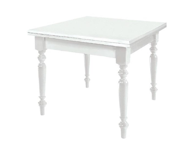 Tavolo laccato bianco gamba tornita offerta Outlet Tavolo laccato bianco gamba tornita offerta Outlet