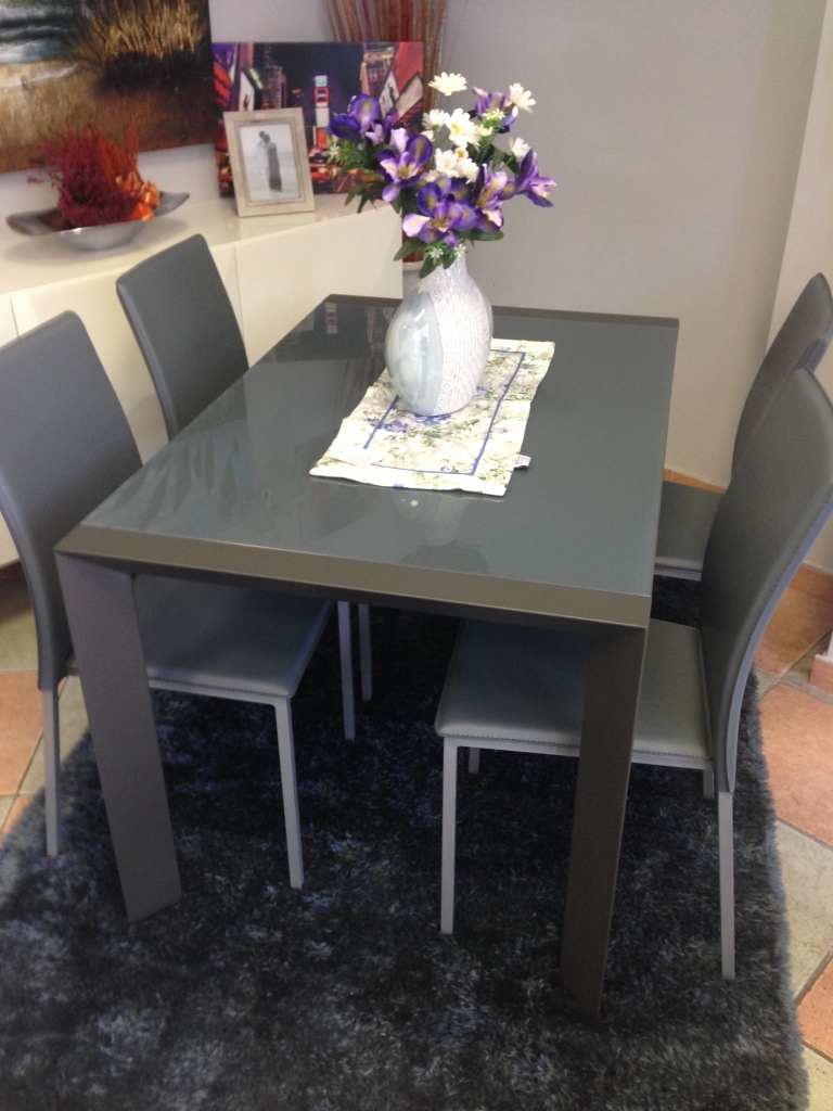 Tavolo max home tavolo allungabile in laccato e vetro rettangolari ...