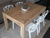 Tavolo Node in rovere massello allungabile