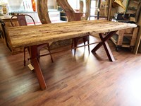 tavolo old boat quercia misura cm 200 x 100 ultimo pezzo in offerta instle industrial vecchio ferro