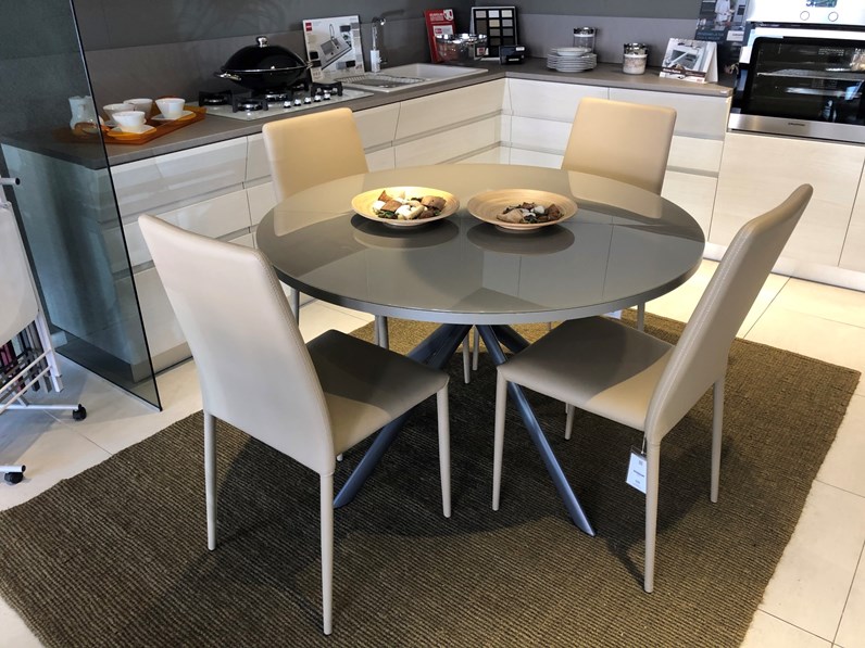 Tavolo rotondo con basamento centrale Hover ø120 Scavolini ...