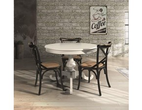 Tavolo rotondo in legno Art 14680 Artigianale in Offerta Outlet