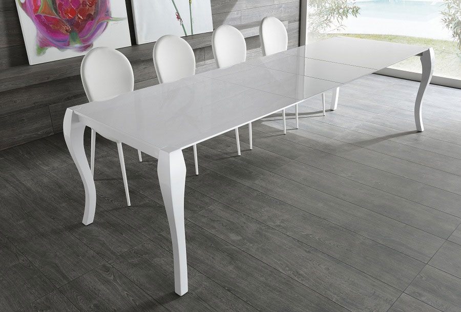 Scavolini tavolo tavolo hilton laccato opaco bianco rettangolare ... Tavolo rettangolare vetro allungabile