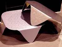 Ycami tavolino alluminio quadrato