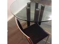 Tavolo Zanotta mod. Brentano D.115 piano in cristallo bisellato scontato del 74%