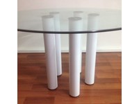 Tavolo Zanotta mod. Brentano D.115 piano in cristallo bisellato scontato del 74%