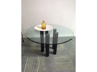 Tavolo Zanotta mod. Brentano D.115 piano in cristallo bisellato scontato del 74%