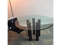 Tavolo Zanotta mod. Brentano D.115 piano in cristallo bisellato scontato del 74%